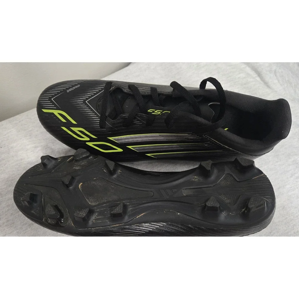 Adidas F50 League FG MG Soccer Cleats Mens 8.5 Black Solar Yellow JI0047